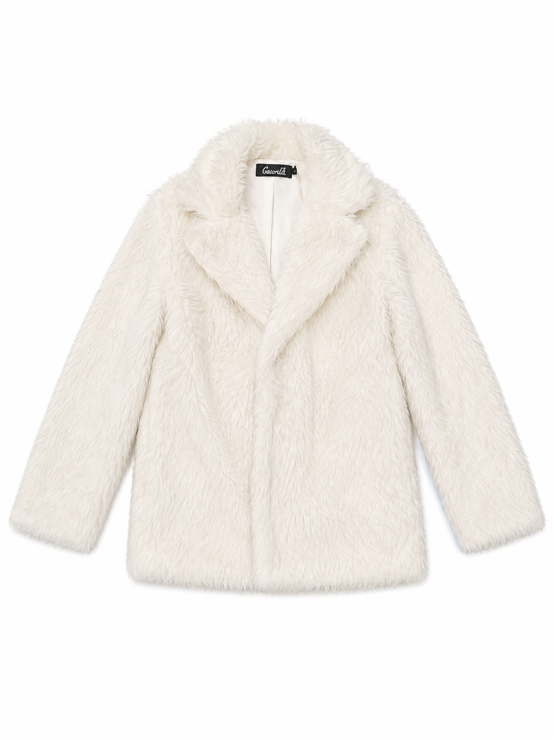 CavariA White Fur Jacket Y2K