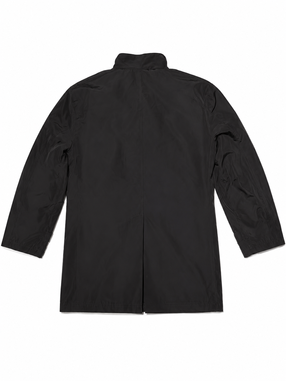 DKNY Black Minimal Technical Hooded Rain Coat Jacket