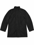 DKNY Black Minimal Technical Hooded Rain Coat Jacket