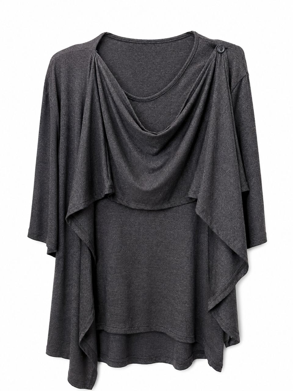 Asymmetrical Drop Neck Knit Top