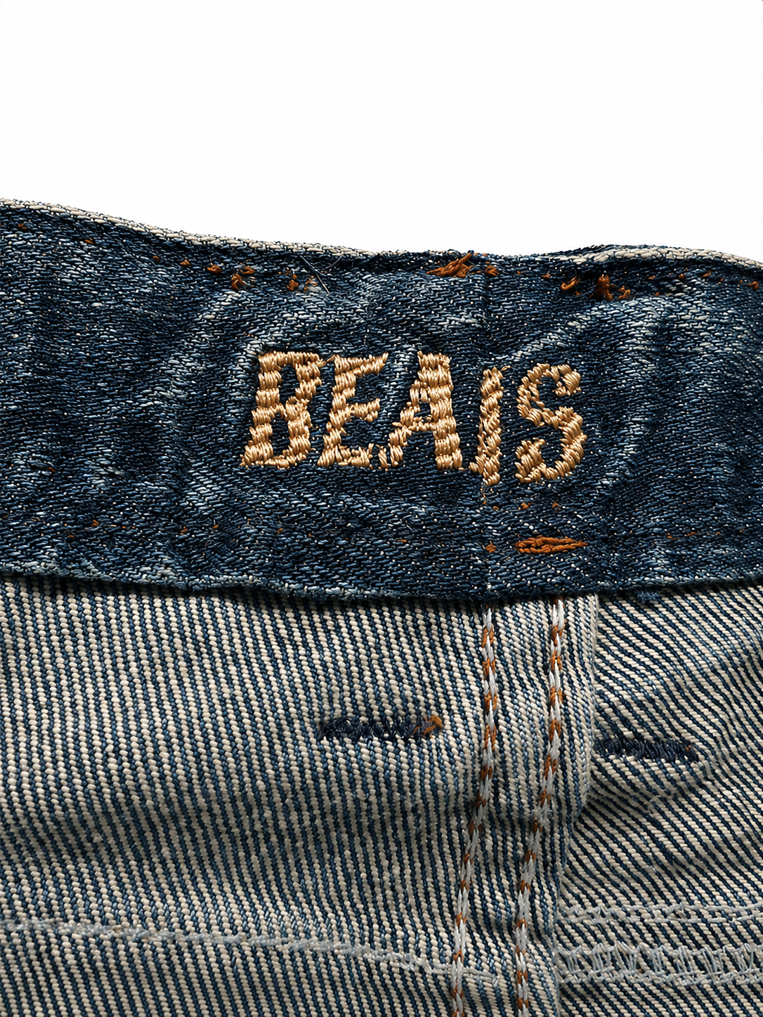 BEAIS Bootcut – Worn Medium Wash, Sand-Blasted Fade