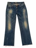 BEAIS Bootcut – Worn Medium Wash, Sand-Blasted Fade