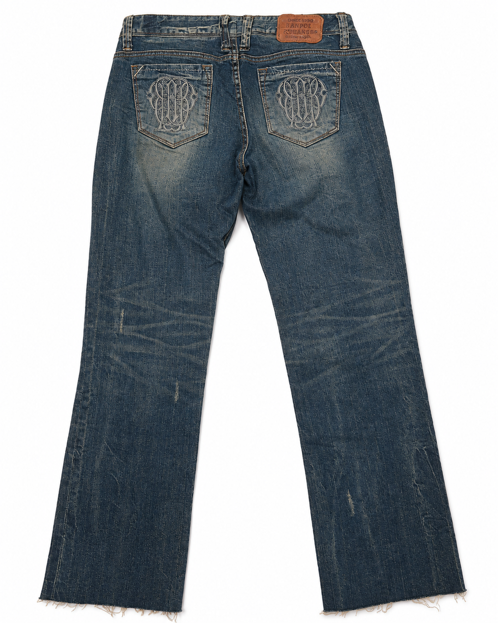 BEAIS Bootcut – Worn Medium Wash, Sand-Blasted Fade