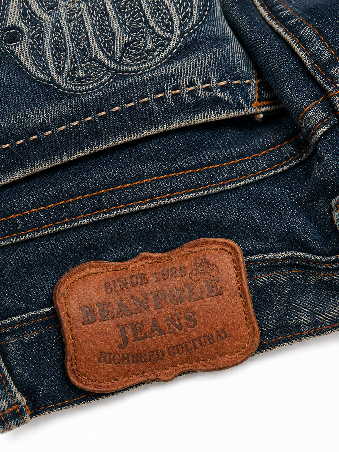 BEAIS Bootcut – Worn Medium Wash, Sand-Blasted Fade