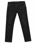 Closshi Black Slim – Distressed Knee, Tonal Hardware