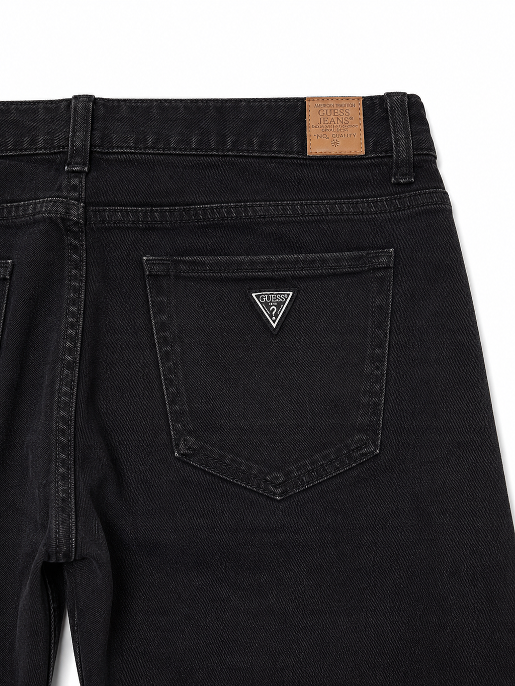 Vintage Guess Bootcut – Black, Low-Rise, Inverted Triangle Badge