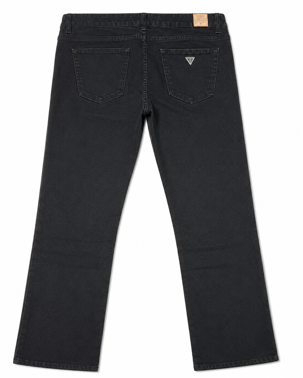 Vintage Guess Bootcut – Black, Low-Rise, Inverted Triangle Badge