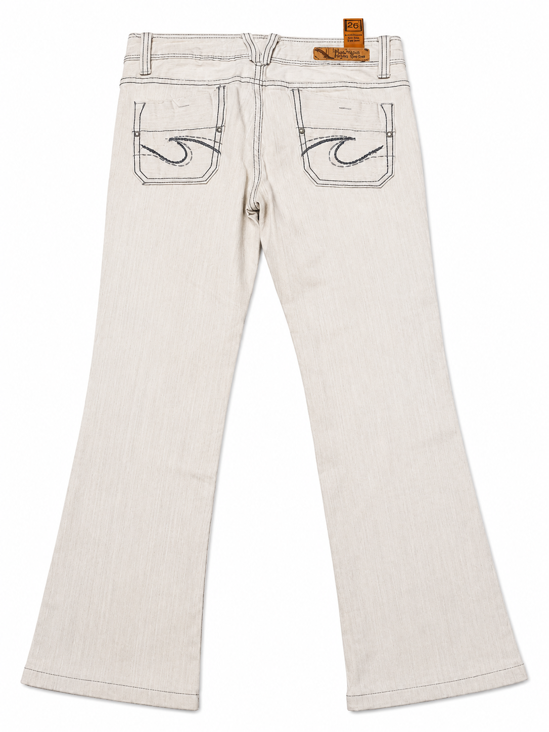 Hotchkiss by JM Low-Rise Flare Jeans – Bleached Ash Denim with Mint Lining