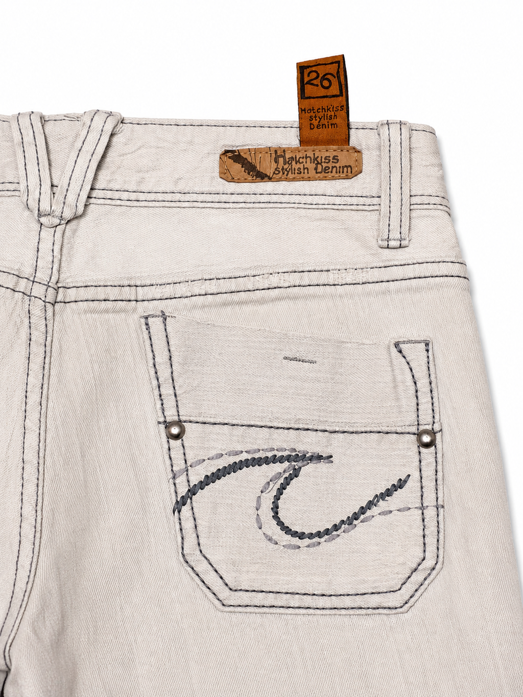 Hotchkiss by JM Low-Rise Flare Jeans – Bleached Ash Denim with Mint Lining
