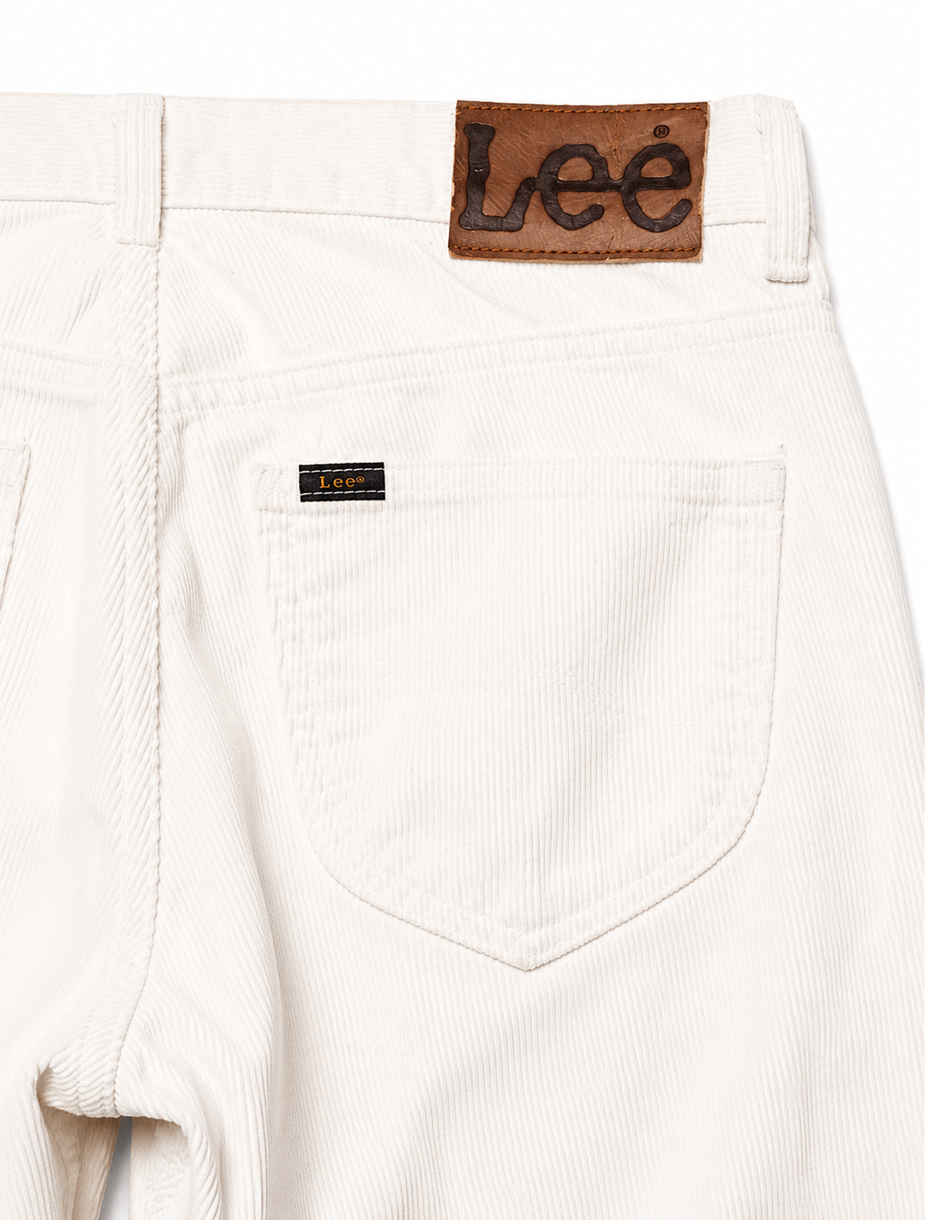 Vintage Lee Off-White Corduroy – Star Button, Wide-Wale