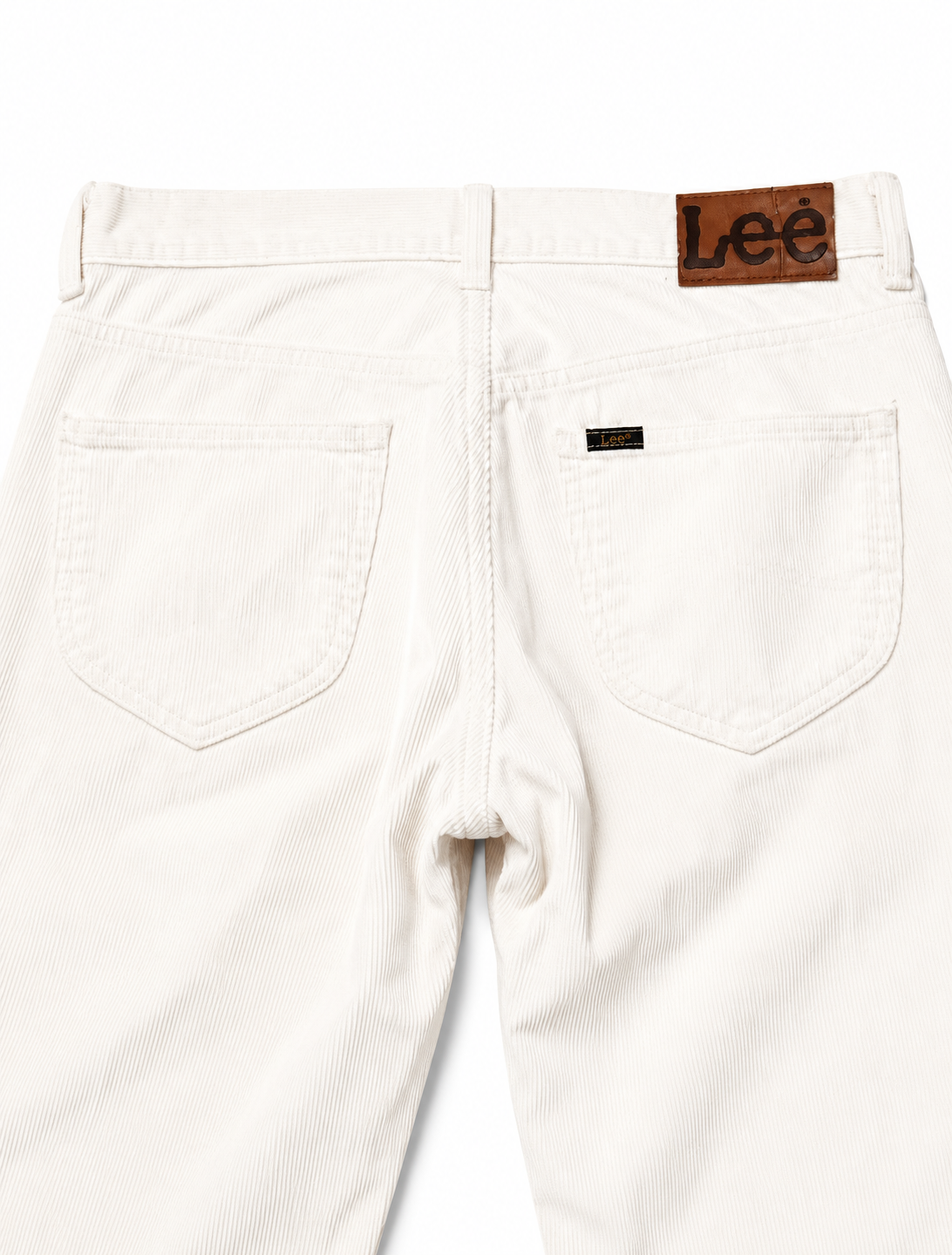 Vintage Lee Off-White Corduroy – Star Button, Wide-Wale