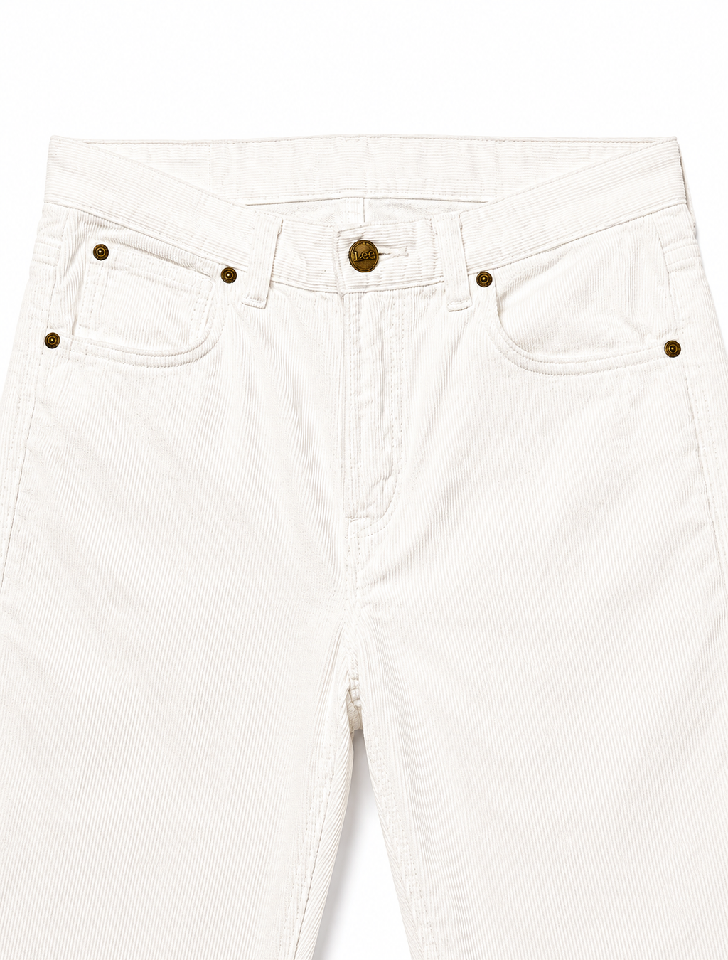 Vintage Lee Off-White Corduroy – Star Button, Wide-Wale
