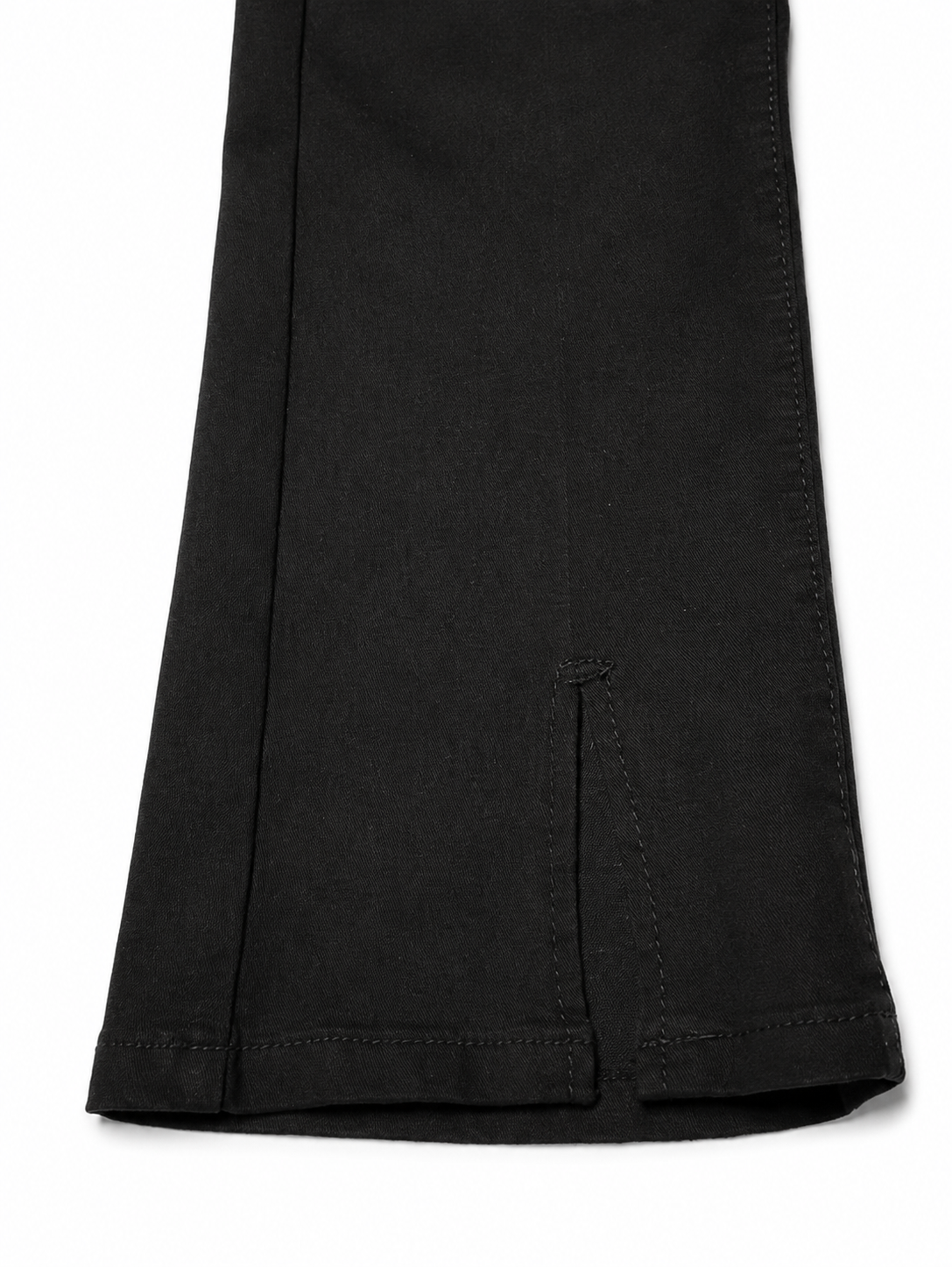 Black Flare Denim – Grommet Lacing, Raw Cords