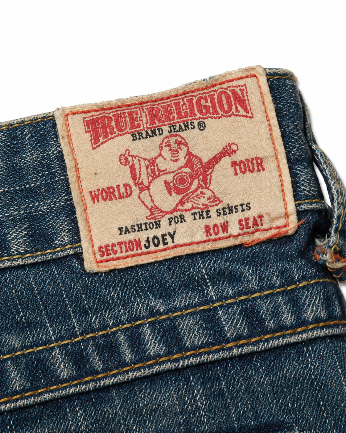 True Religion Cinched Waist Tapered Denim