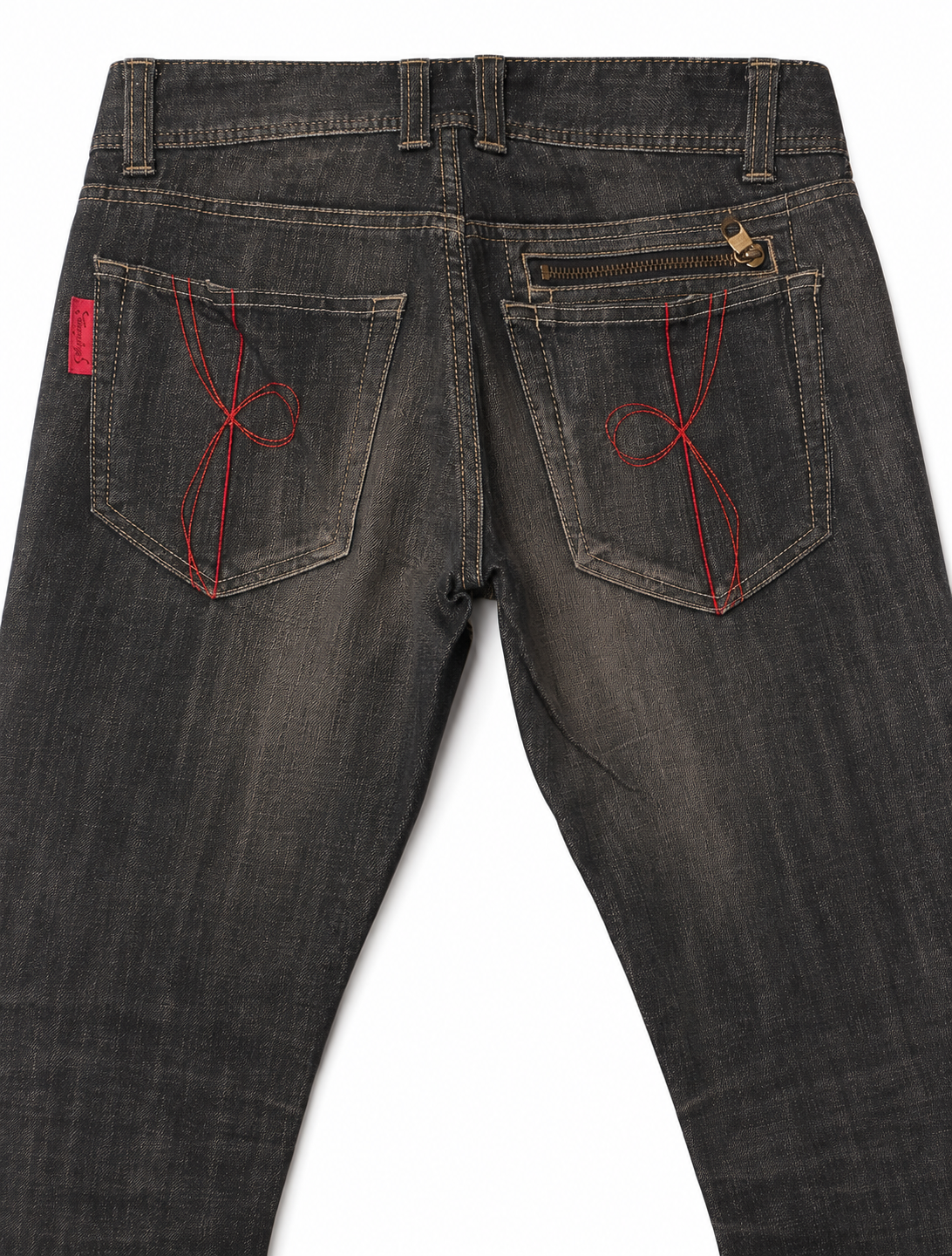 TWO KEYS Faded Tobacco Low-Rise Jeans