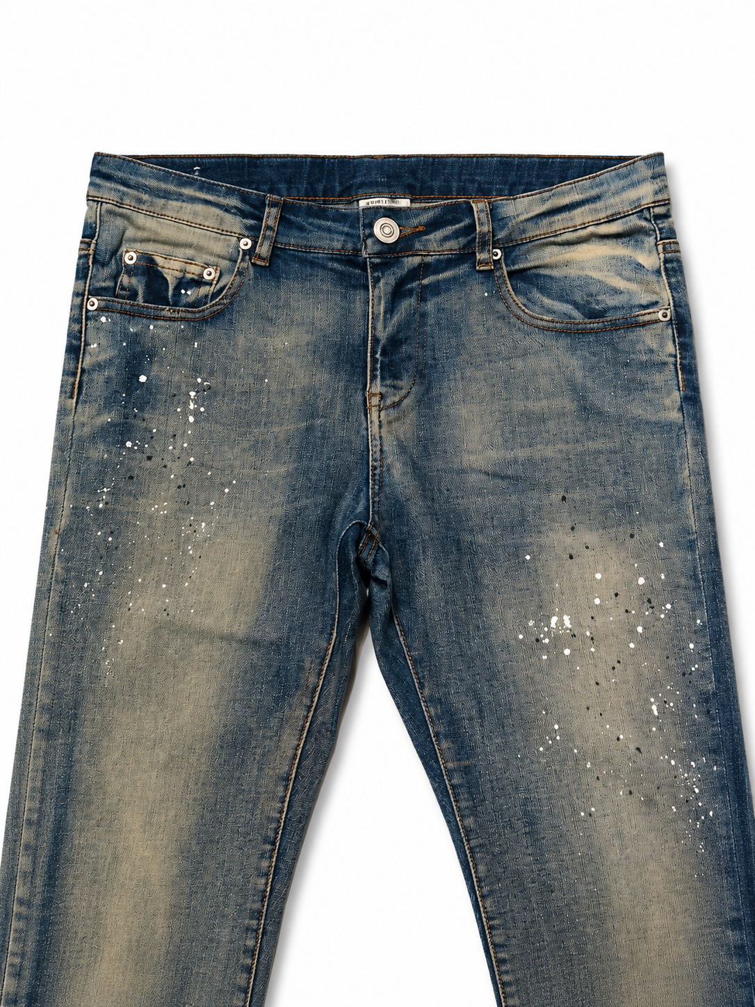 Zara Boys Denim Dept – Paint Splatter, Navy Text Patch