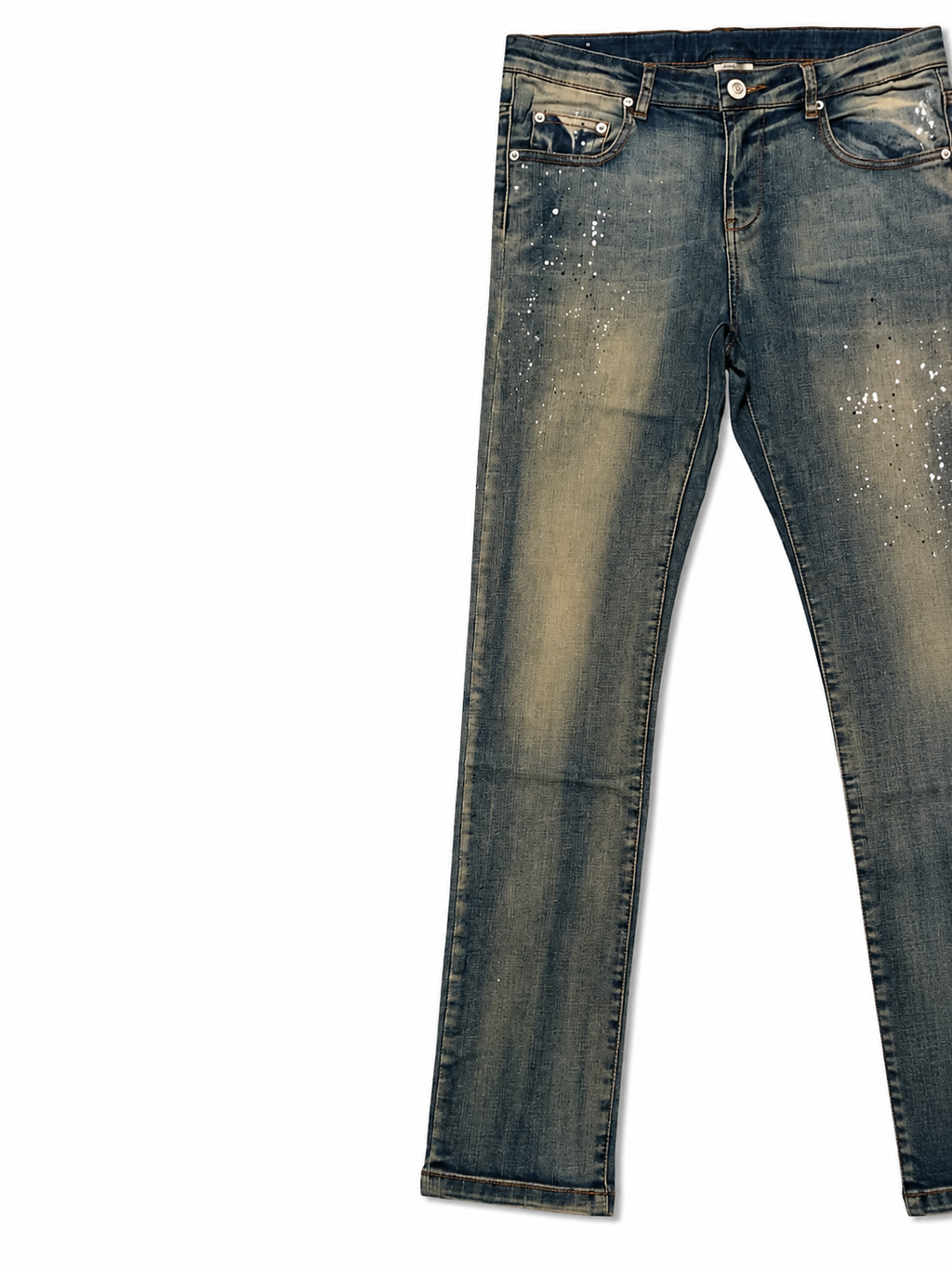 Zara Boys Denim Dept – Paint Splatter, Navy Text Patch
