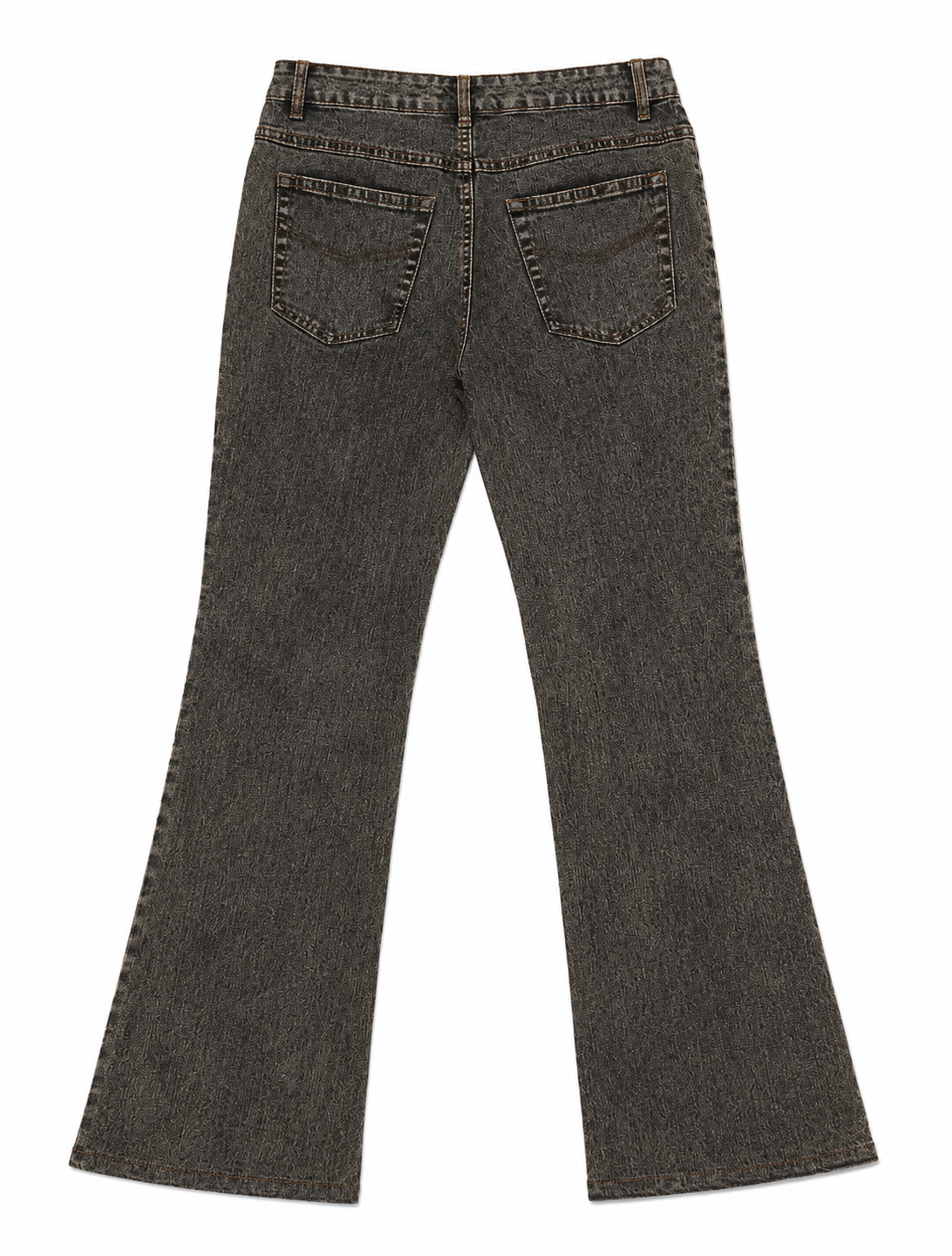 ILSH Jeans Y2K Flare – Floral Appliqué, Copper Beading