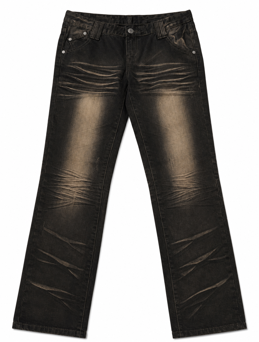 Netjeans CR Bootcut – Sandwashed Black, CR Monogram