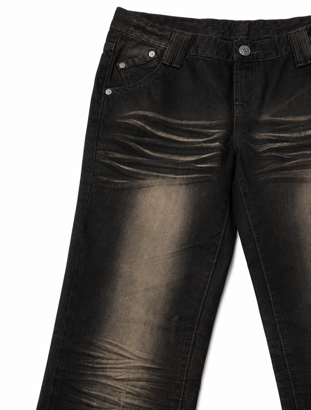 Netjeans CR Bootcut – Sandwashed Black, CR Monogram