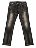 Brappers Y2K Bootcut – Black Wash, Baroque Embroidery