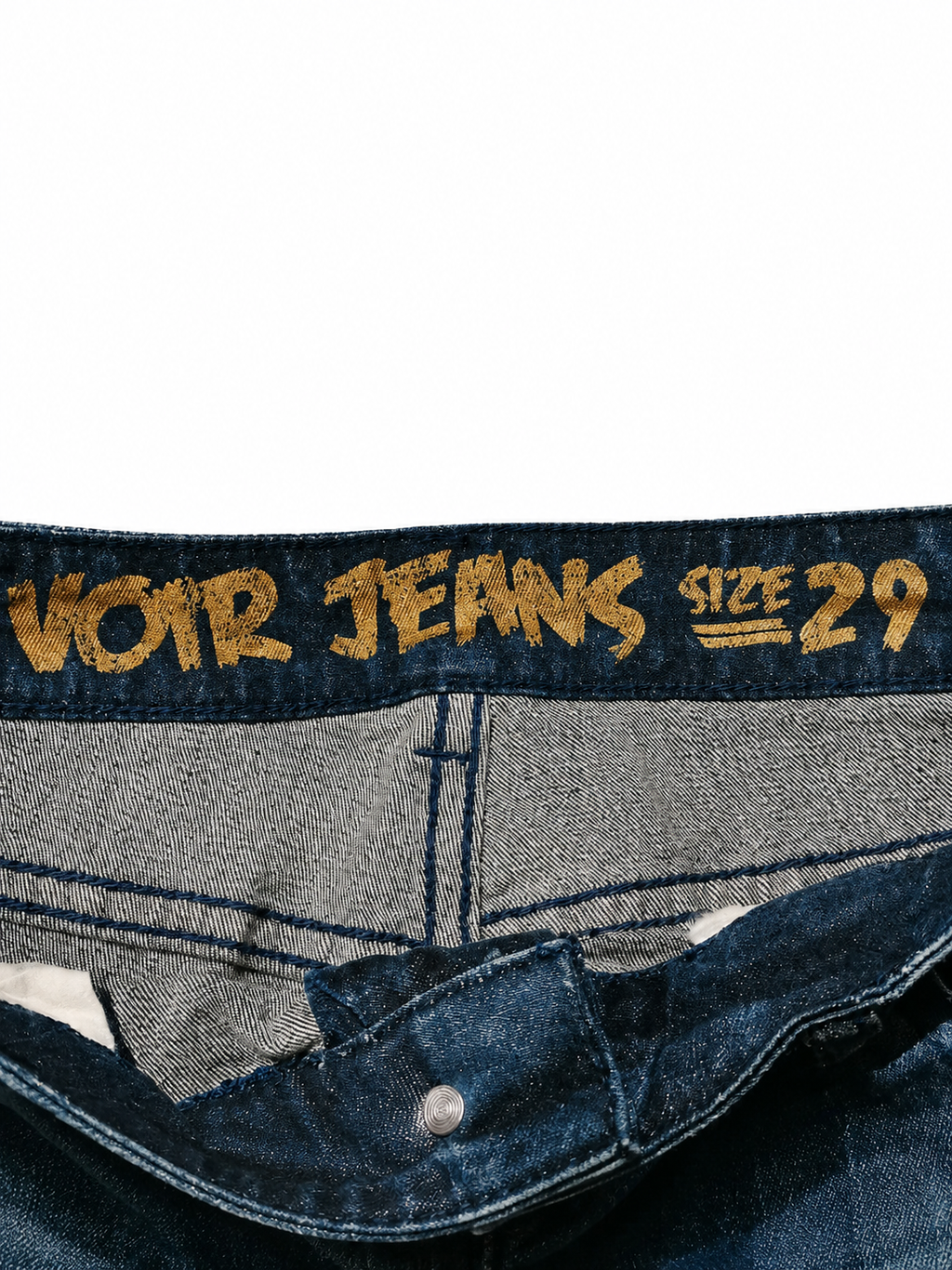 VOIR JEANS Single Button Narrow Straight Jeans
