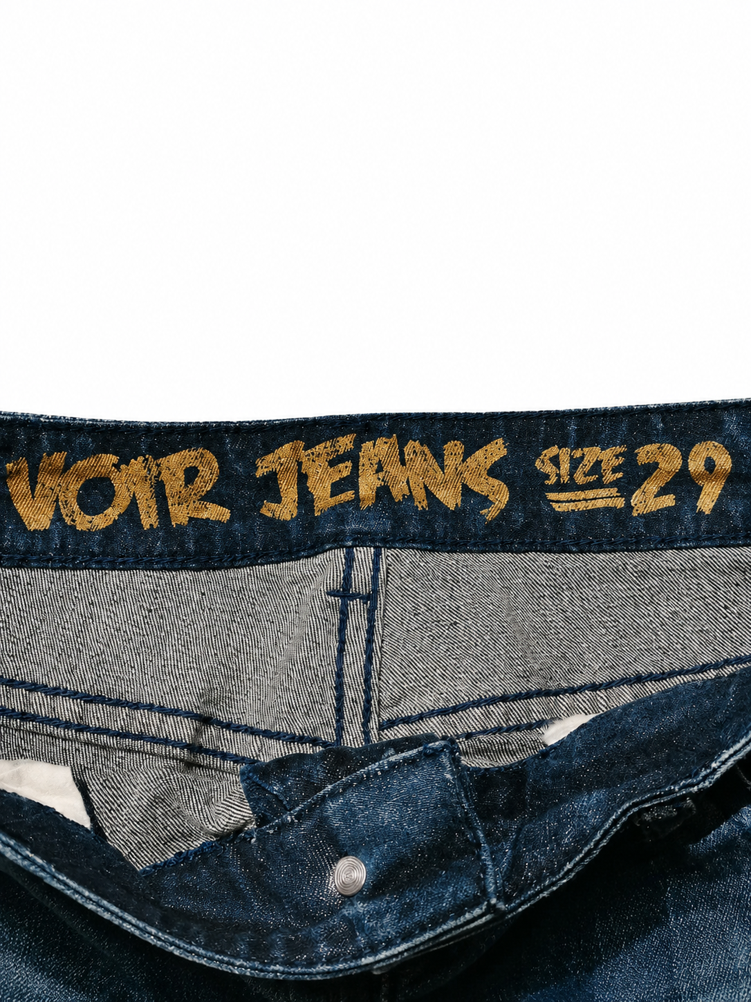 VOIR JEANS Single Button Narrow Straight Jeans