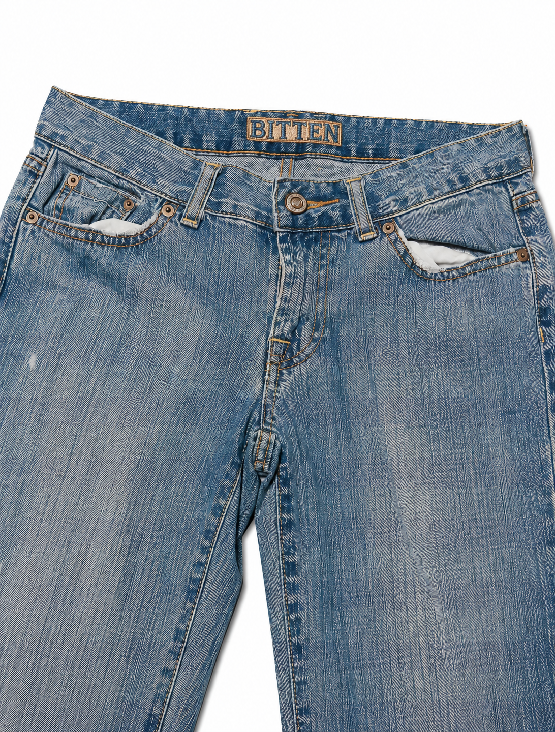 Bitten Low-Rise Wide-Leg – Crinkle Wash, Paint-Splash Mark
