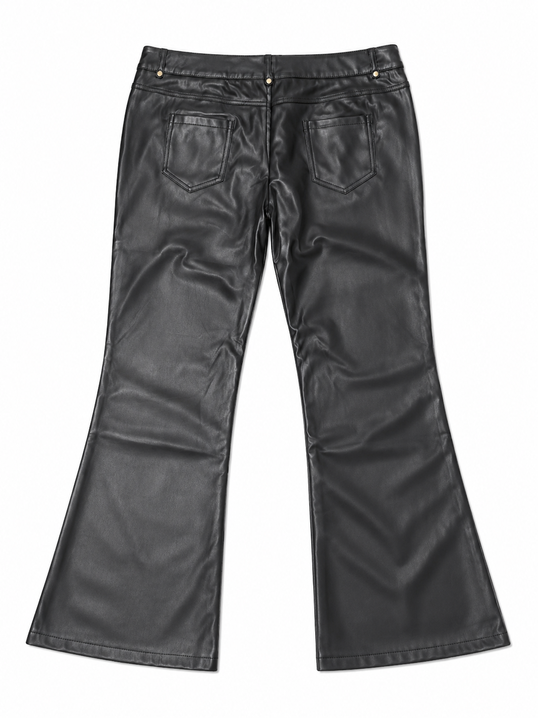 Industrial Laced Flared Leather Pants