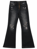 Maurices Bootcut – 5-Button Brass Fly, Heavy Knee Rips