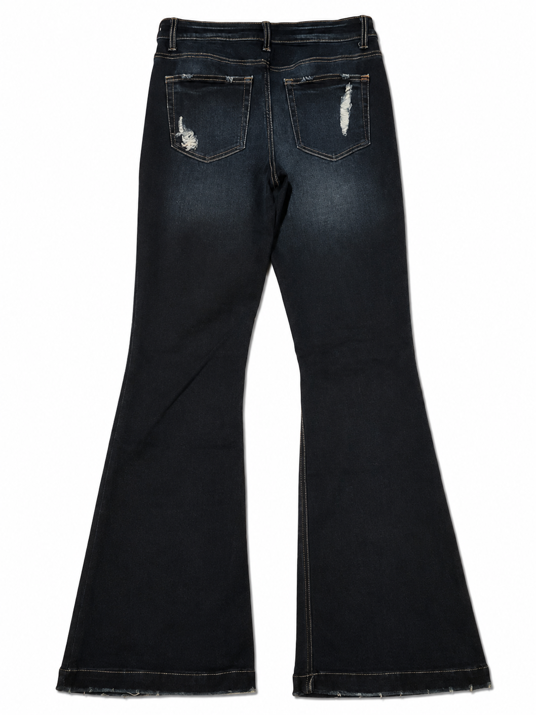 Maurices Bootcut – 5-Button Brass Fly, Heavy Knee Rips