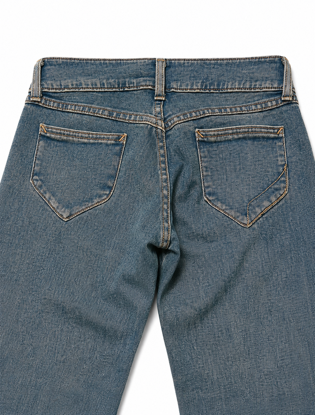 FRACTAL 'Naked 05' Low-Rise Flare – Double Brass Button, Raw Hem