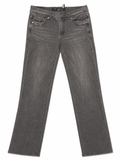Paskal Grey Straight Fit Jeans – Gunmetal Studs & Vintage Hardware