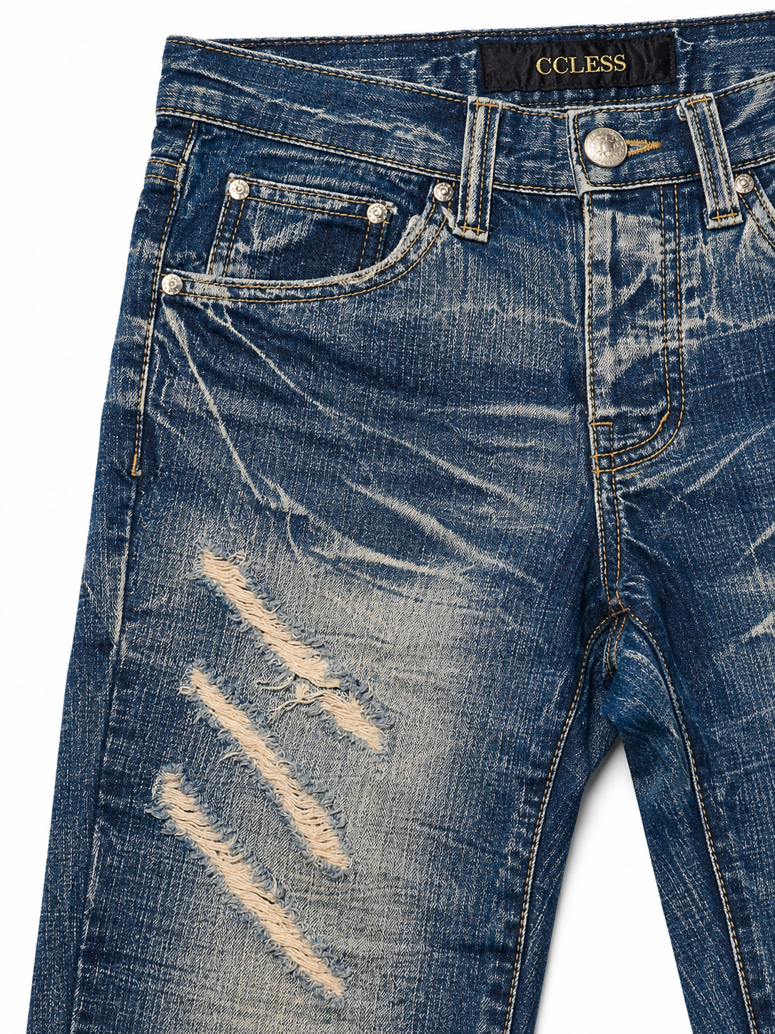 Glitter Tears Y2K Rockstar Flare Denim Jeans