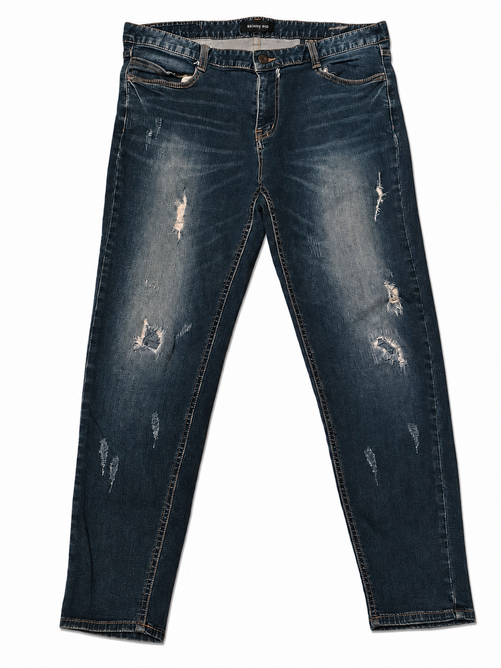 Skinny Pig Dark Indigo Skinny – Knee Rips, Hand-Distressed