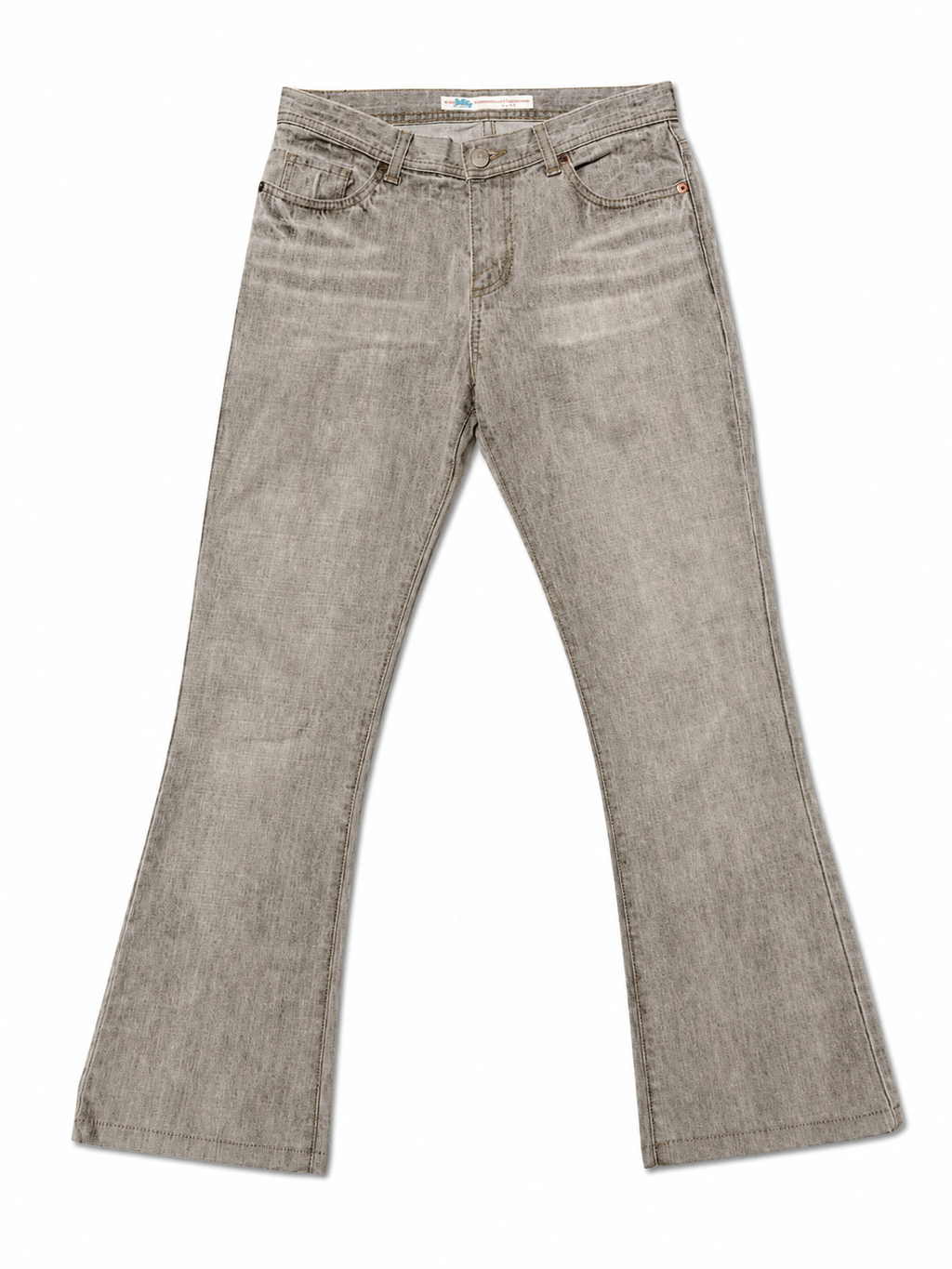 OoLALAS SASSUN Grey Flare – Low-Rise, Salt-Wash, Copper Hardware