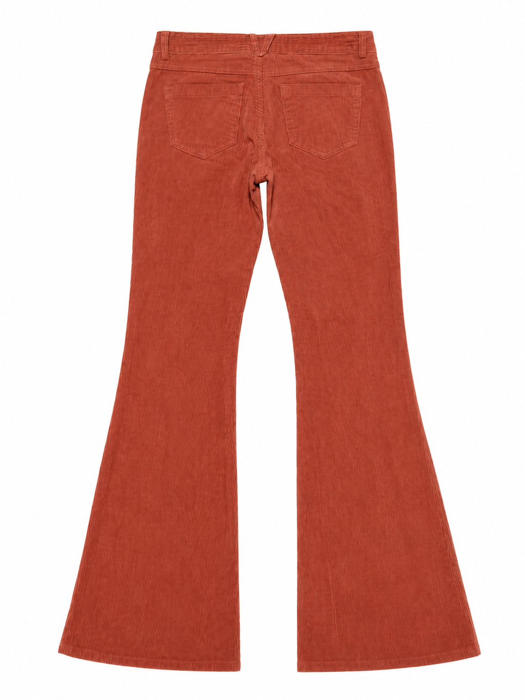 NIX Deadstock Corduroy Bell Bottoms – Terracotta, Low-Rise, Wide-Wale
