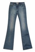Jennyfer Archive Slim Flare – Steel Blue, Amber Stitch