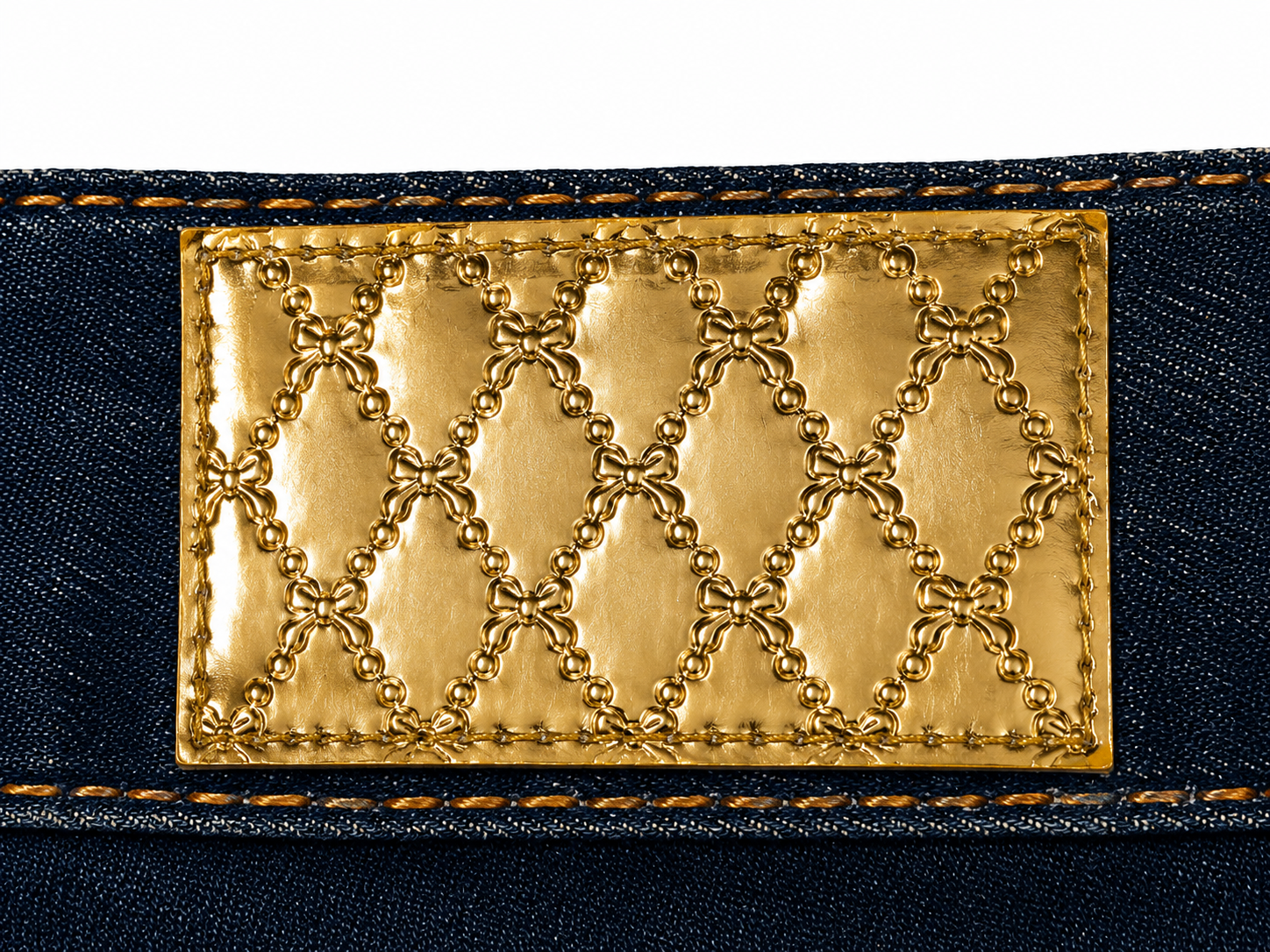 Hollis Denim Bootcut Jeans – Sandblasted Indigo, Heavy Fade, Brass Rivets