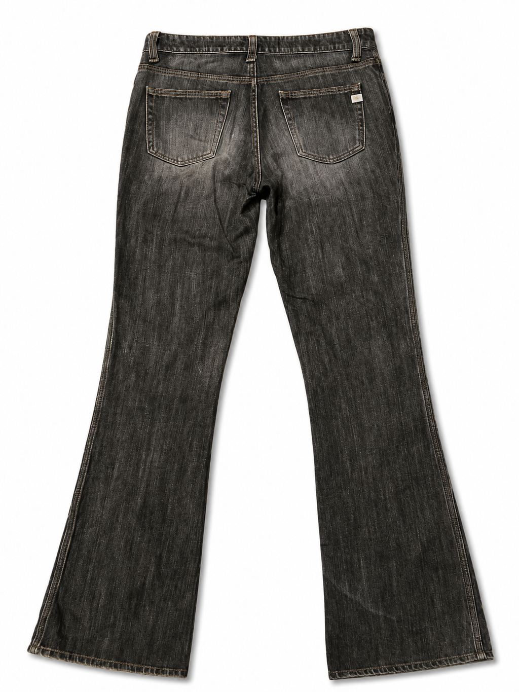 Sweet Camel Low-Rise Bootcut – Degraded Charcoal, Amber Stitch