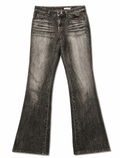 Sweet Camel Low-Rise Bootcut – Degraded Charcoal, Amber Stitch