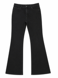 Black Stretch Flare – Charcoal Faded, Tonal Hardware