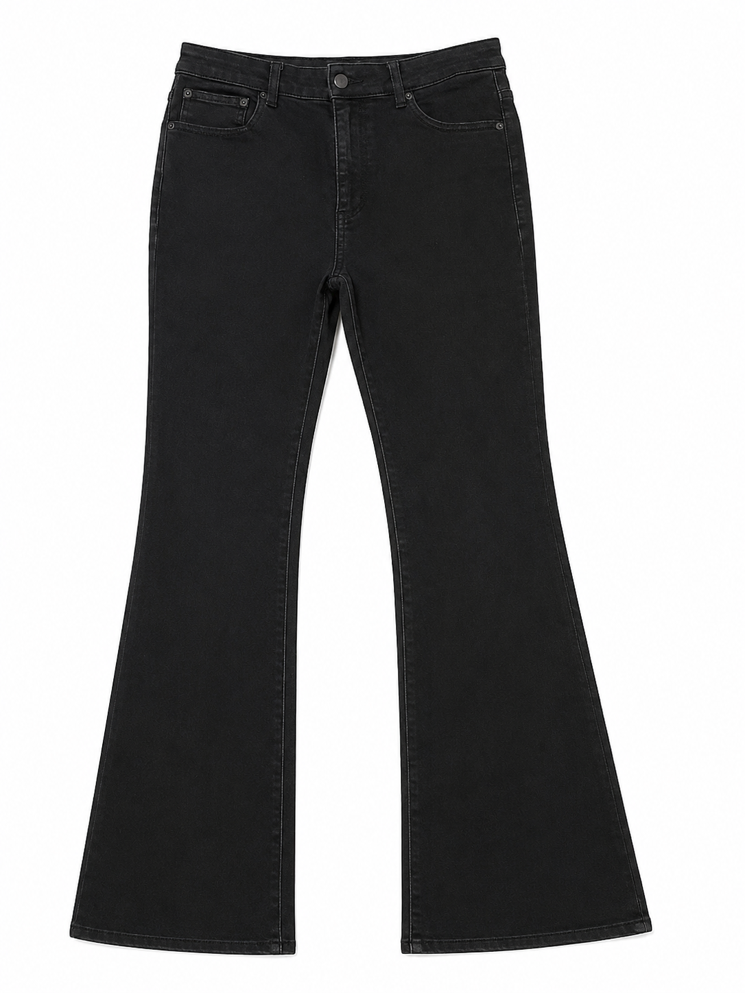 Black Stretch Flare – Charcoal Faded, Tonal Hardware