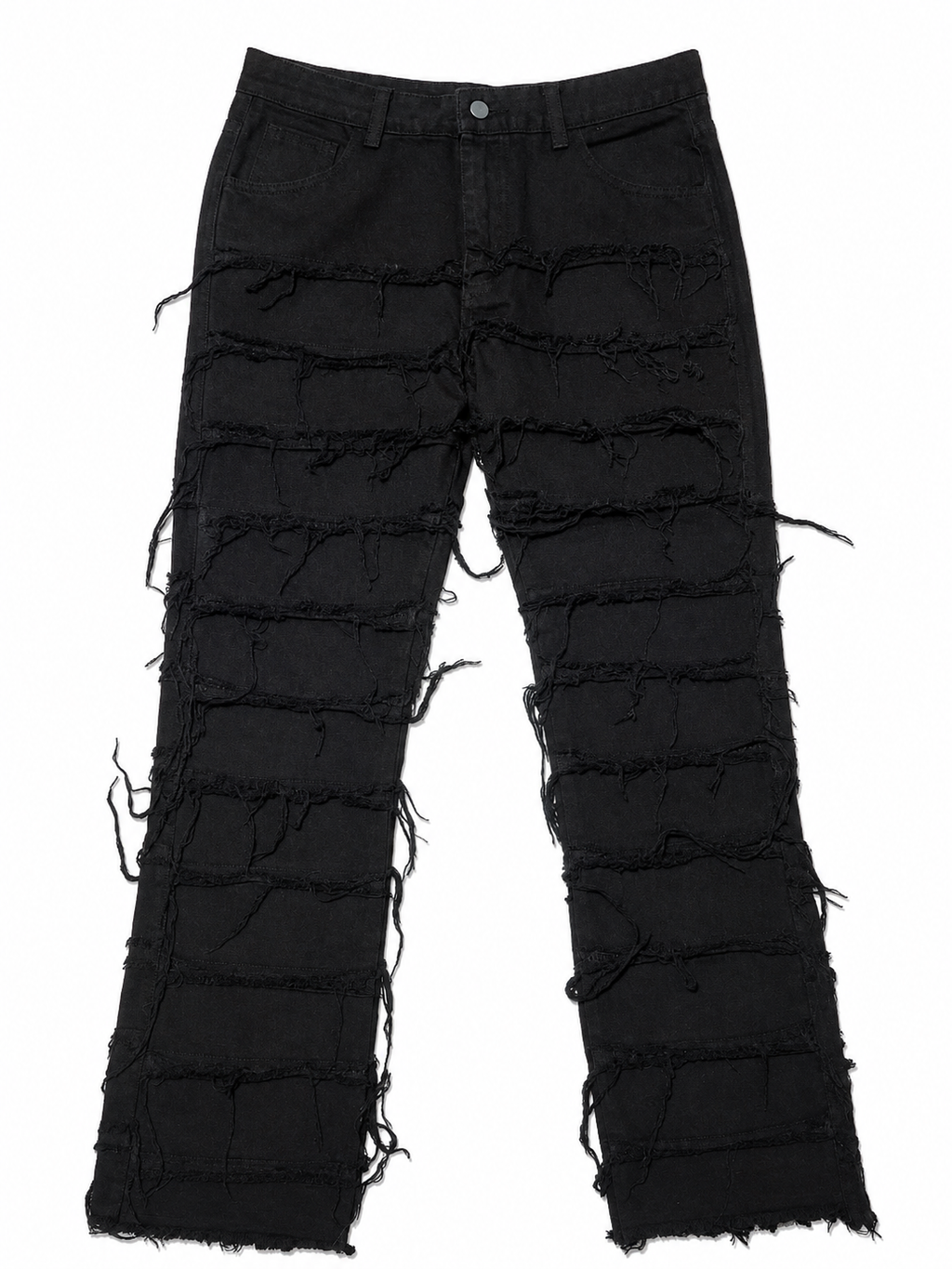 Tiered Distressed Denim