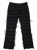 Tiered Distressed Denim