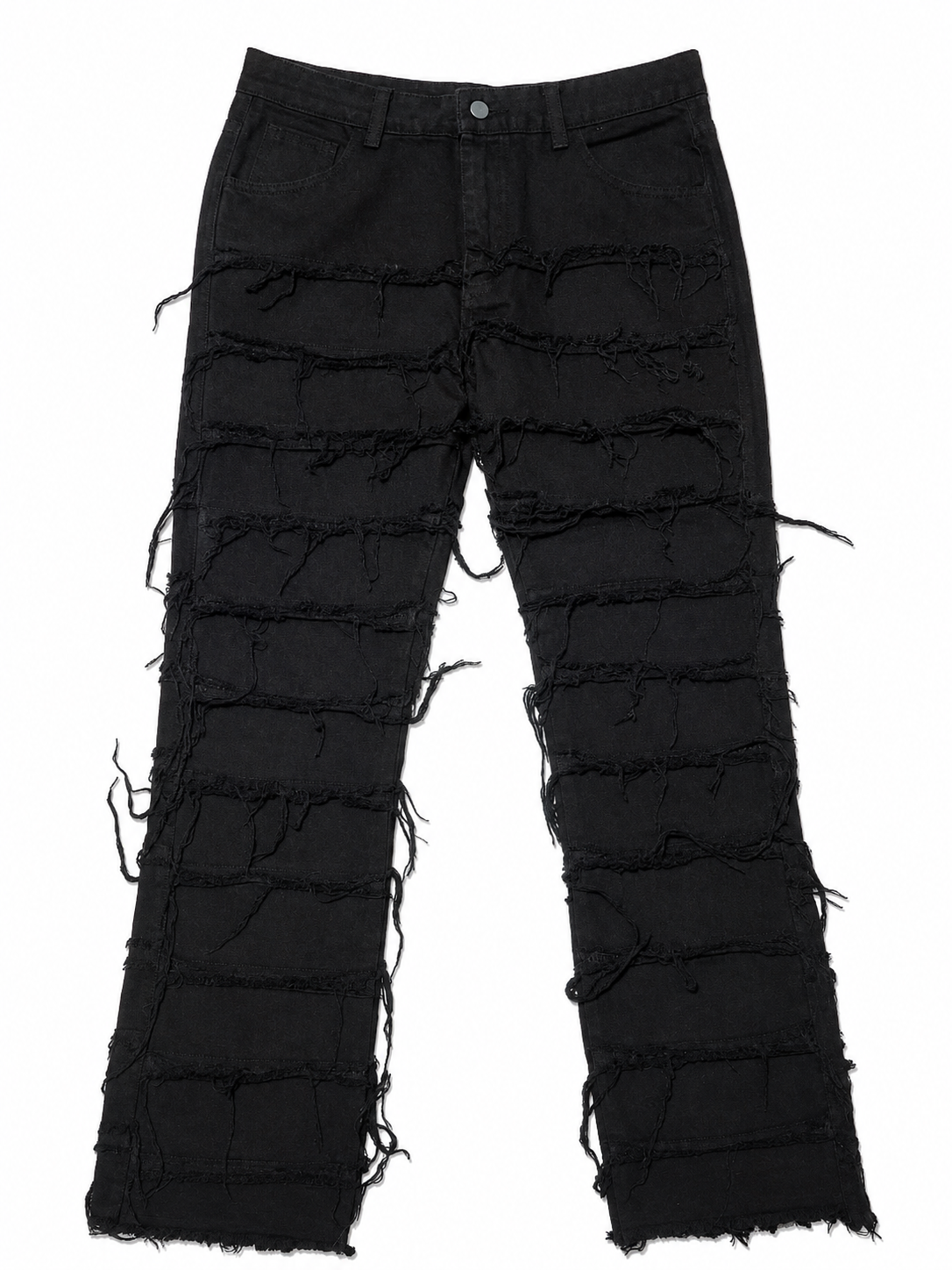 Tiered Distressed Denim