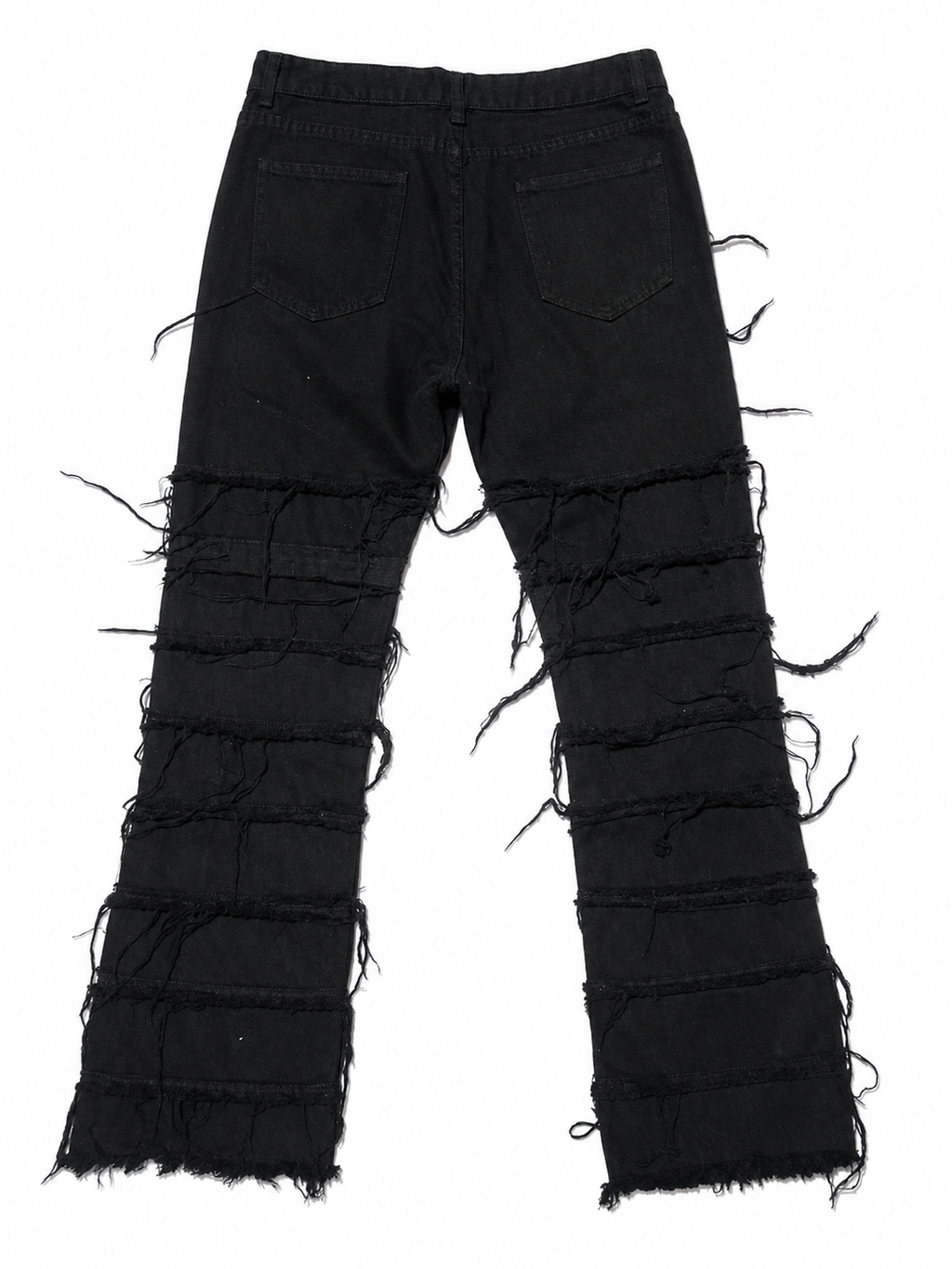Tiered Distressed Denim