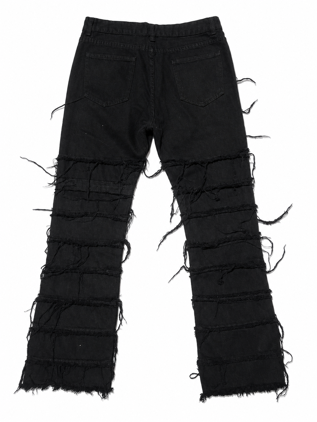Tiered Distressed Denim