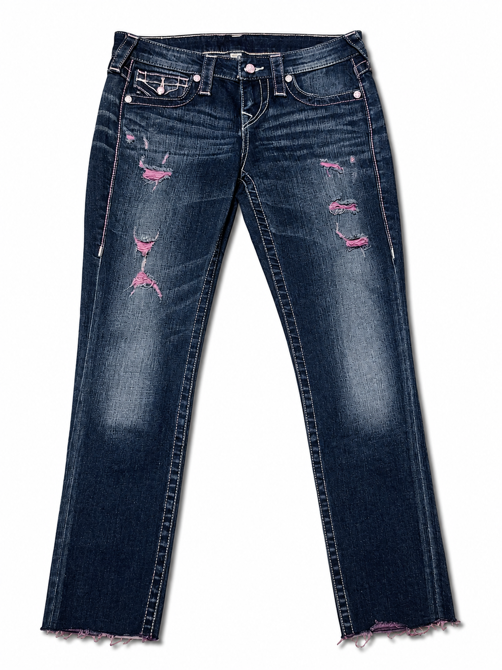 True Religion Washed Grey Straight Denim