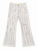 Soviet Archive Off-White Distressed Flare Denim